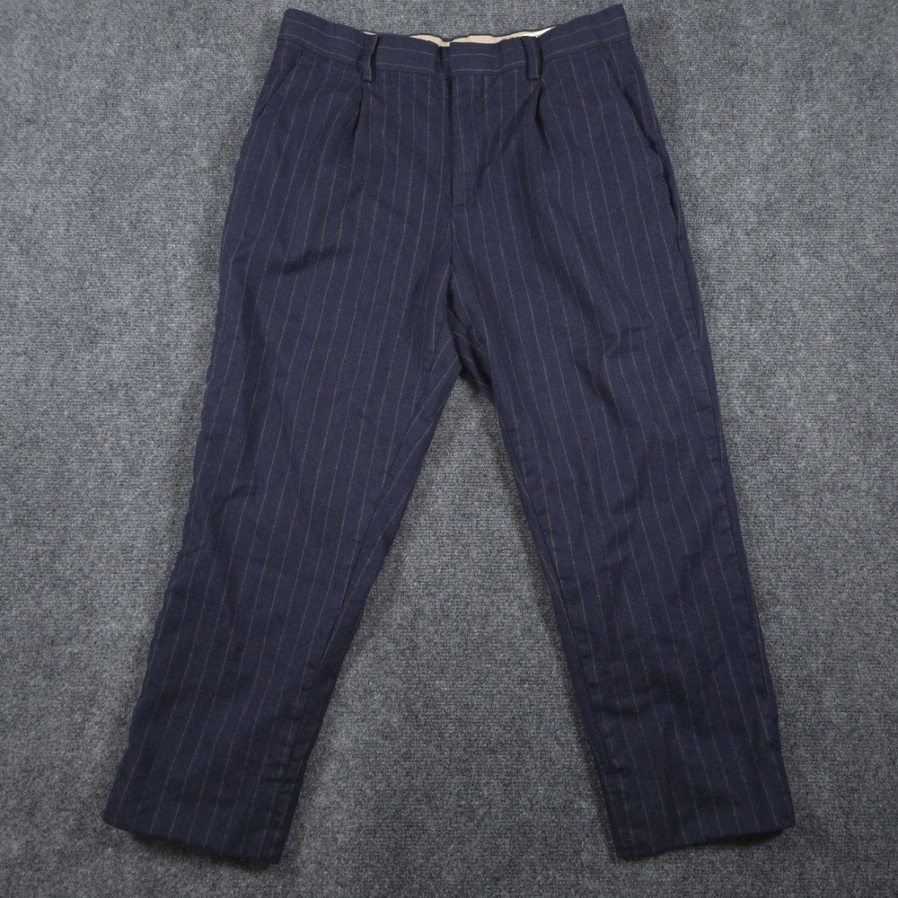 Banana Republic Dress Pant Men 31x23* Vitale Barberis Flannel 120s Wool READ